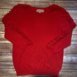 Philosophy Ruffle 3/4 Sleeve Sweater